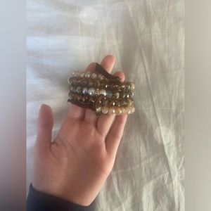Beaded wrap bangle
